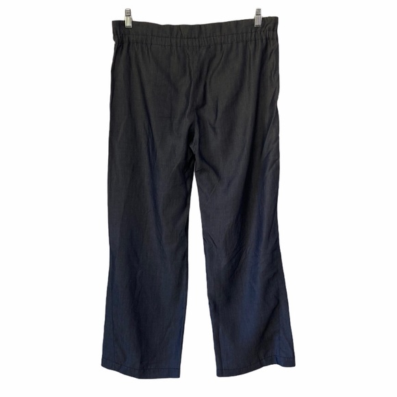 Emporio Armani chambray wide leg paper bag pants - Picture 3 of 7